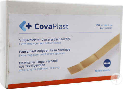 CovaPlast 18x2cm Pansement Doigt En Tissu Élastique 100 Pièces
