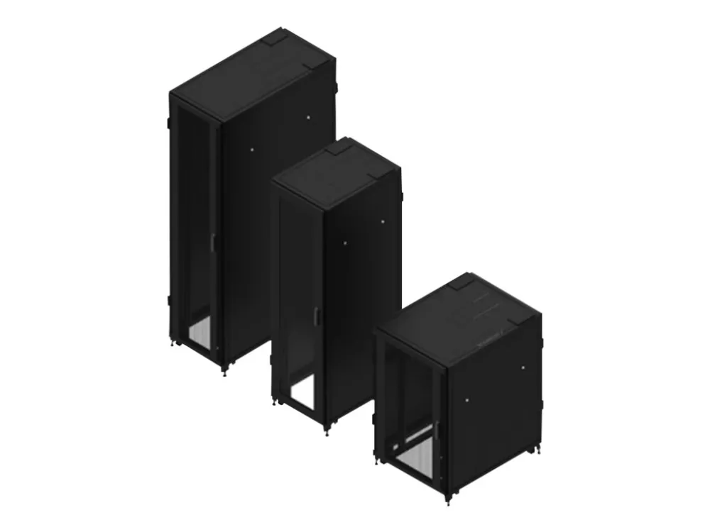 Eaton RA Series - Rack kabinet - 4-pæl - sort, RAL 9005 - 24U - 19