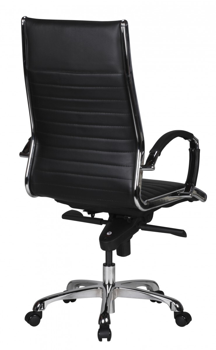 KADIMA DESIGN Chefsessel SECCHIA Echtleder, Multiblock Mechanik, verstellbar, 120 kg, Chromarmlehnen