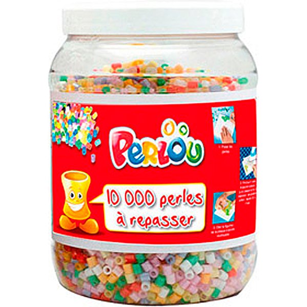 Perle à repasser graine créative 15 coloris assortis pot 10000 unités