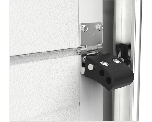 Garagedeur sectionaaldeur Pro 2500x2125 mm Sandgrain L-profilering RAL 9016 incl. aandrijving, 2 afstandsbedieningen