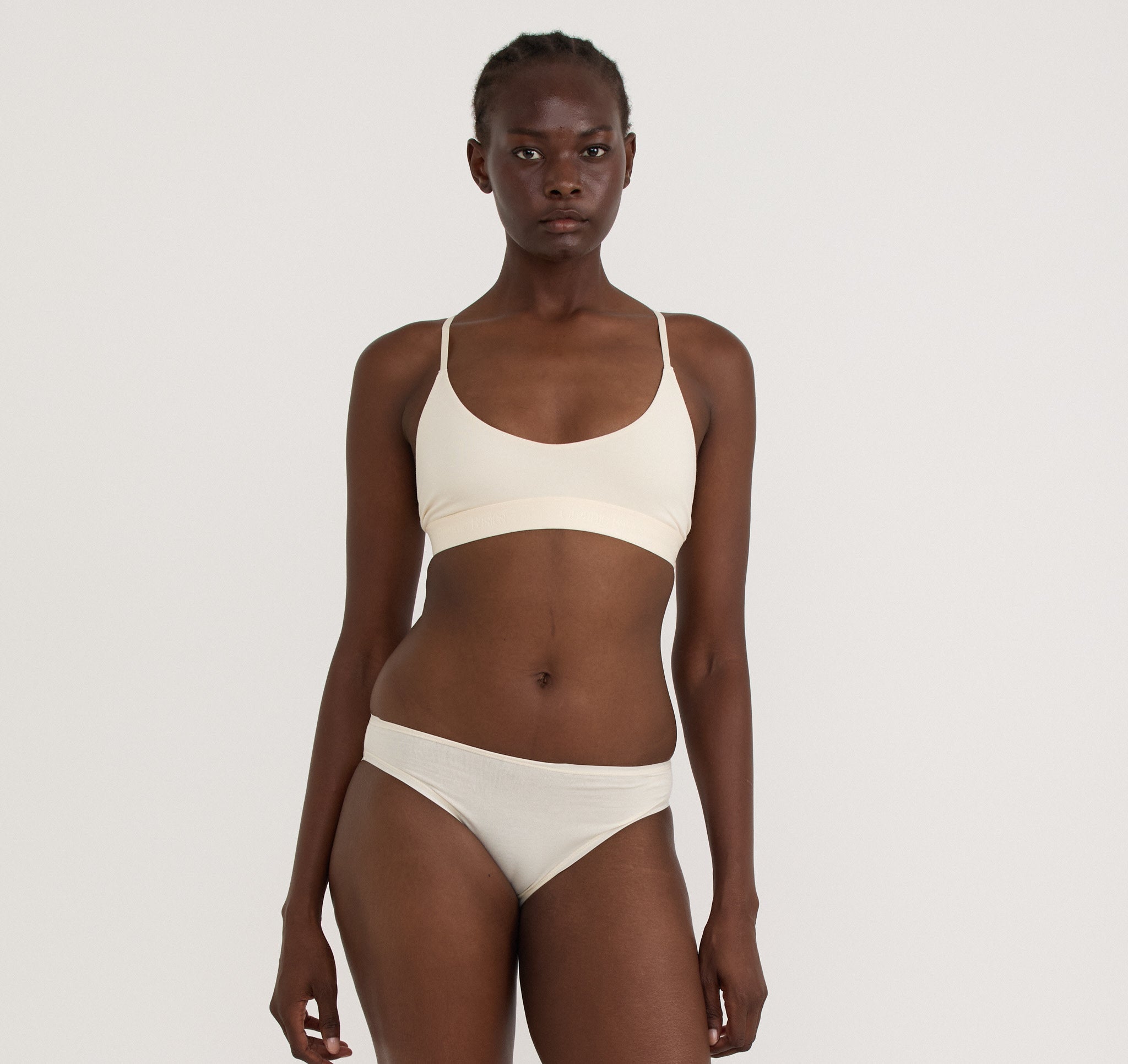ORGANIC COTTON<br>Core Open Back Scoop Bralette
