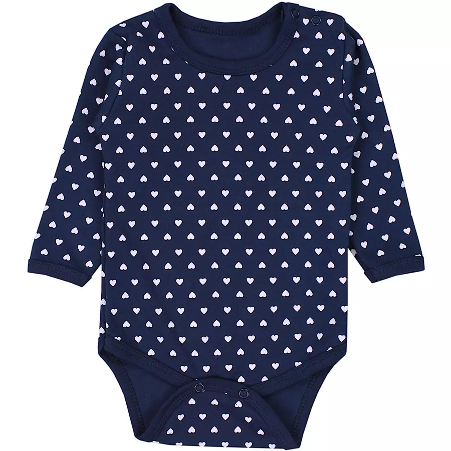TupTam Mädchen Baby Body Langarm Unifarben 5er Pack rosa Modell 1