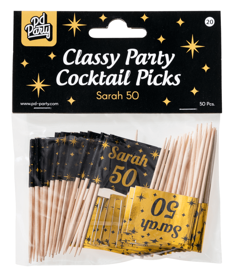 Cocktailprikkers Sarah 6,5cm 50st