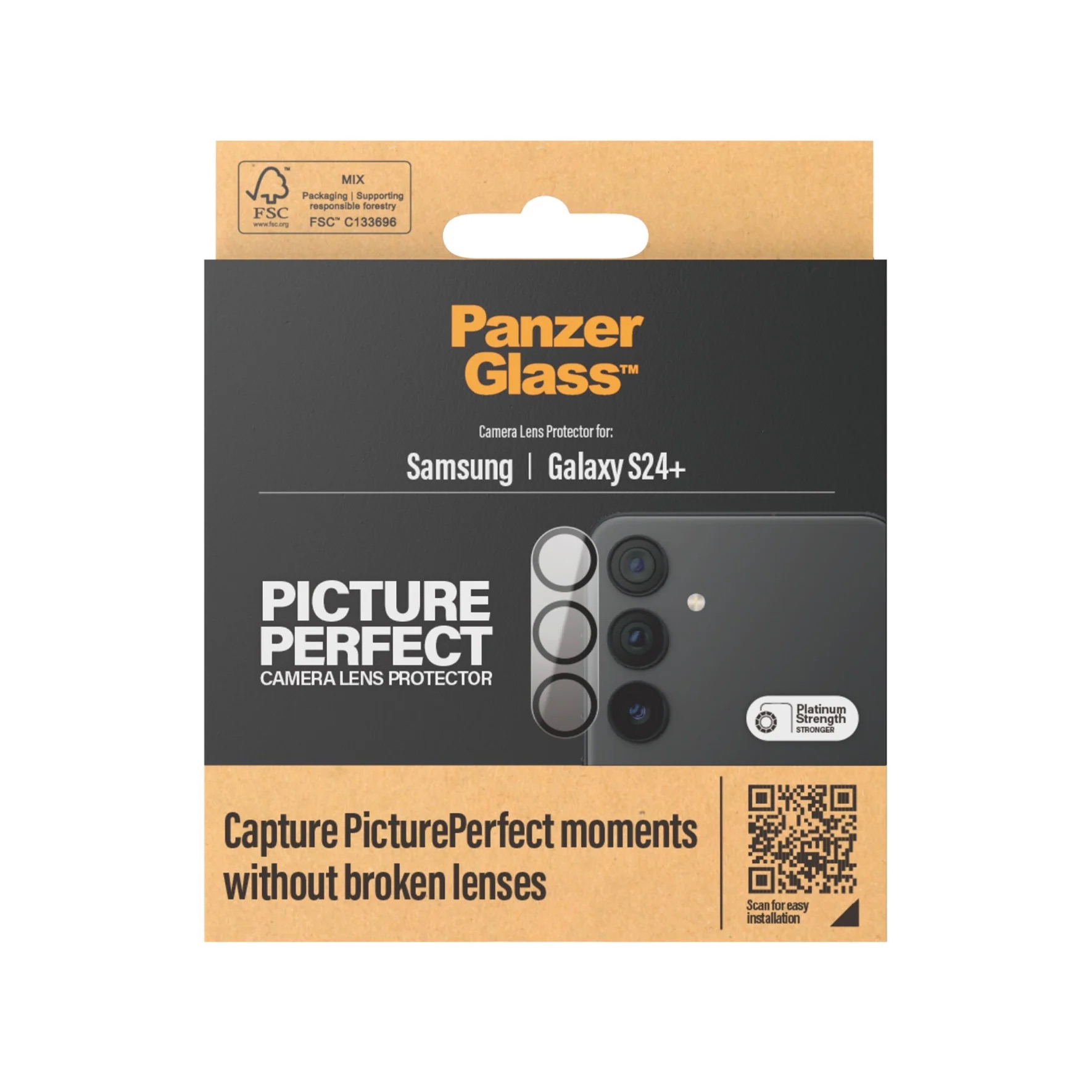 PicturePerfect Samsung Galaxy S24  Plus Kameraschutz Objektiv Ring Protector Abdeckung (1205) - Schwarz