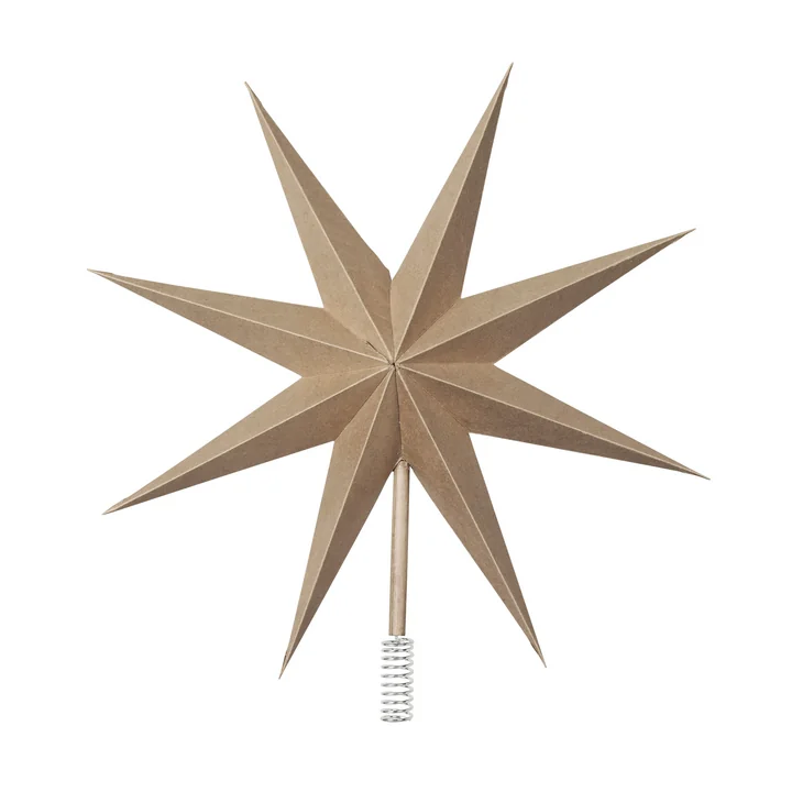 Broste Copenhagen - Top Star Christbaumspitze, Ø 30 cm, natur braun