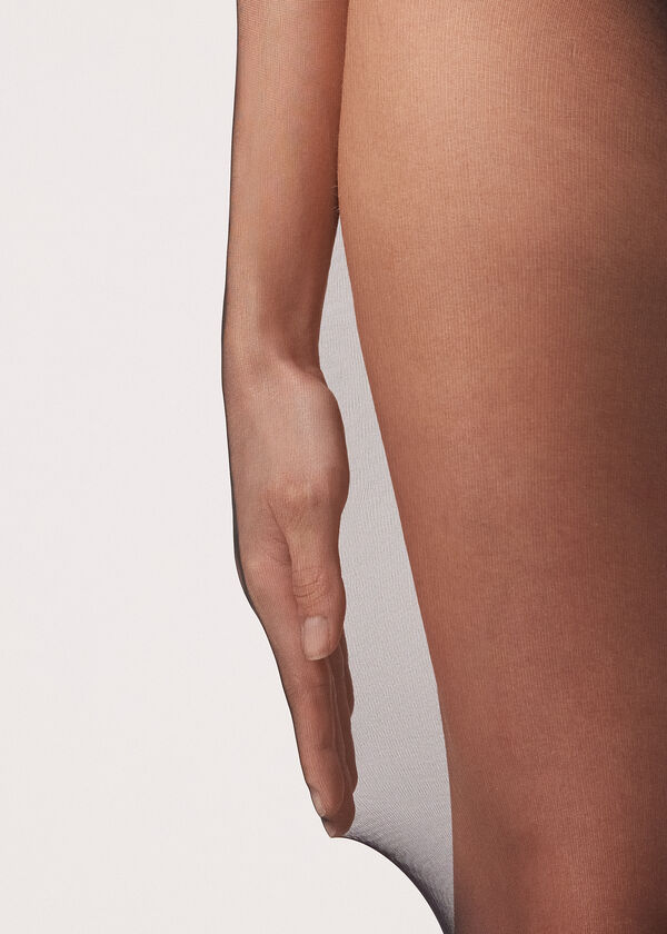 Meia-calça invisível transparente de 20 denier