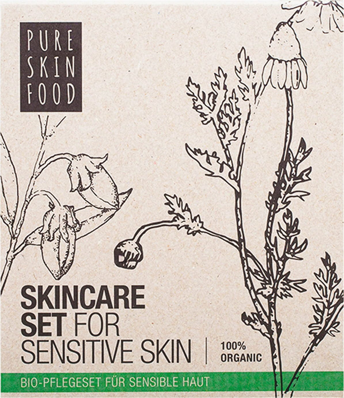 PURE SKIN FOOD  Organic Skincare Set For Sensitive Skin