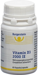BURGERSTEIN Vitamin D3 2000IE Kapseln, 60 Stück