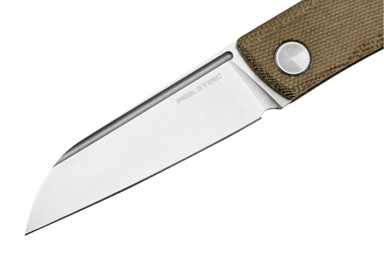 Real Steel Solis 7065GM, N690, Green Micarta Knivesandtools Exclusive zakmes, Poltergeist design