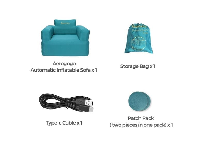 Aerogogo Aufblasbares Sofa BS2 103 x 74 cm Luftsofa