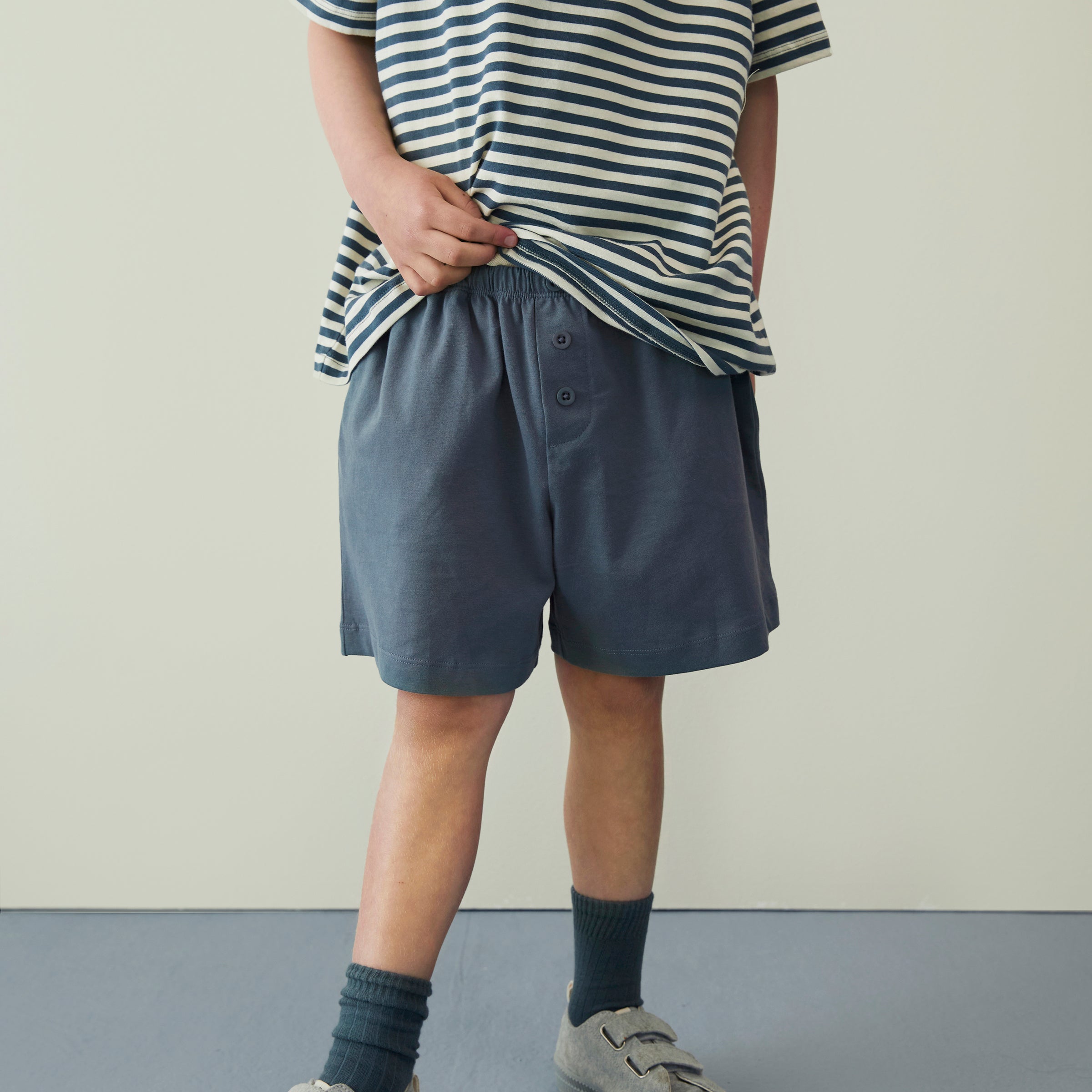 Shorts Button Stone Grey