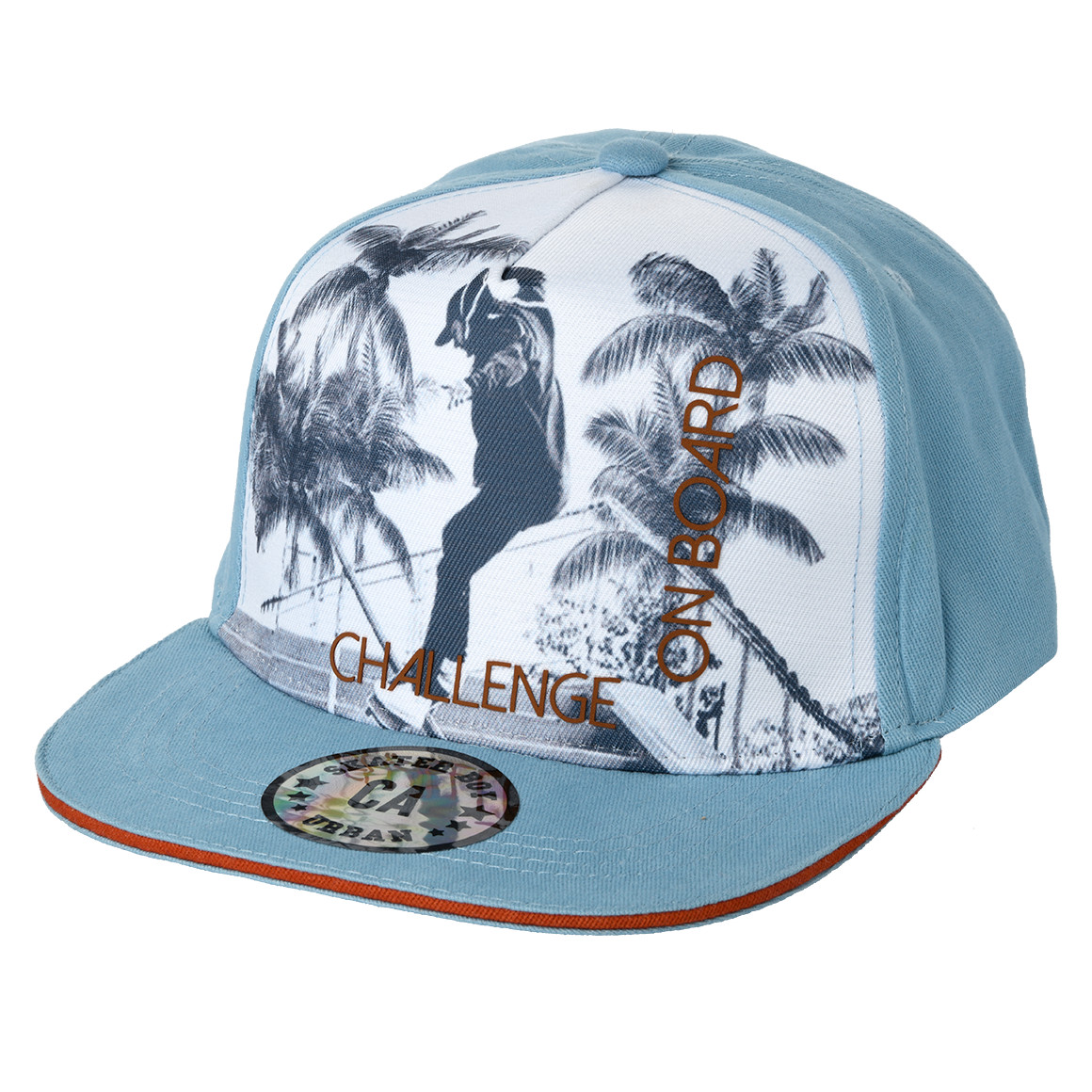 Yigga Jungen Kappe mit geradem Schirm blau