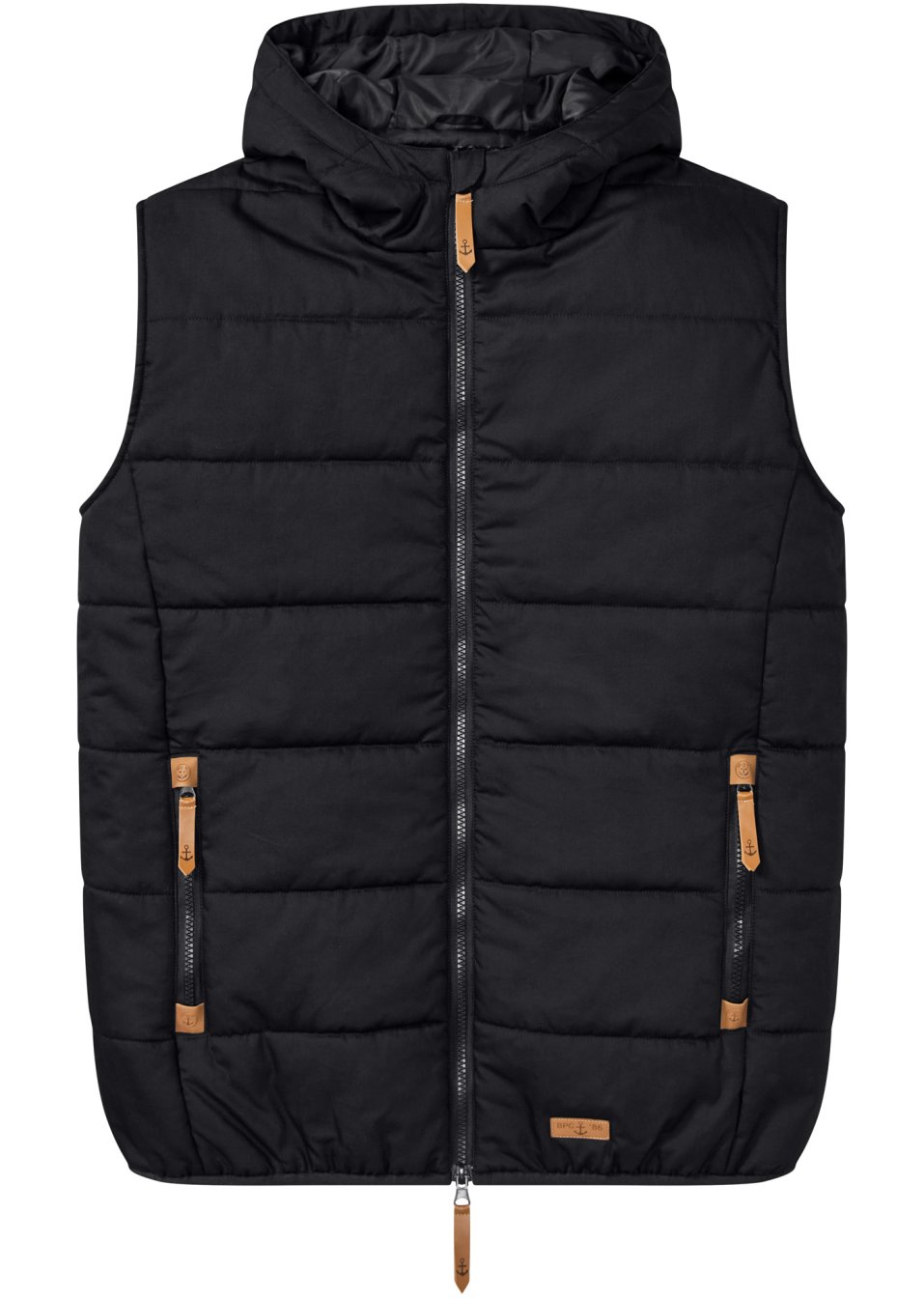 Veste sans manches matelassée à capuche