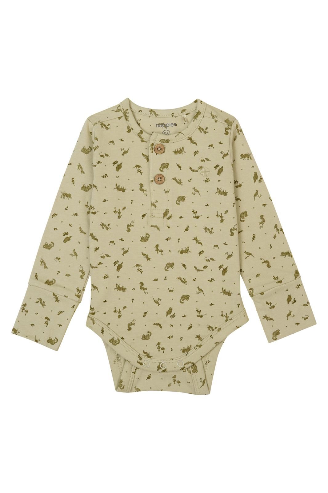 Noppies Newborn Romper Gema - Moss Gray