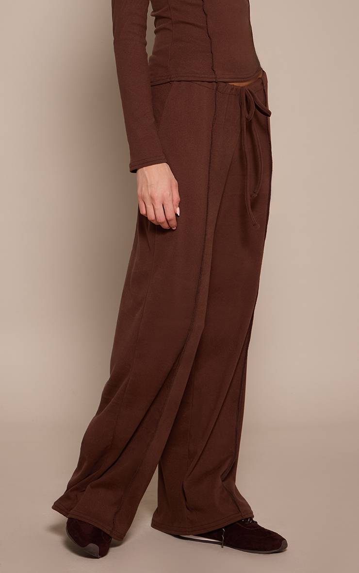 Pantalon Large À Détails De Coutures