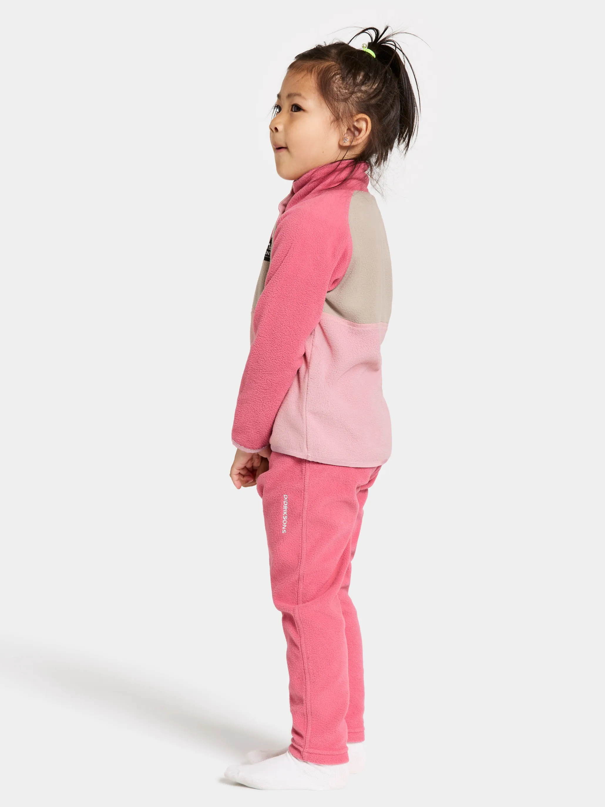 Didriksons Kids' Monte Half Button 4 Soft Pink