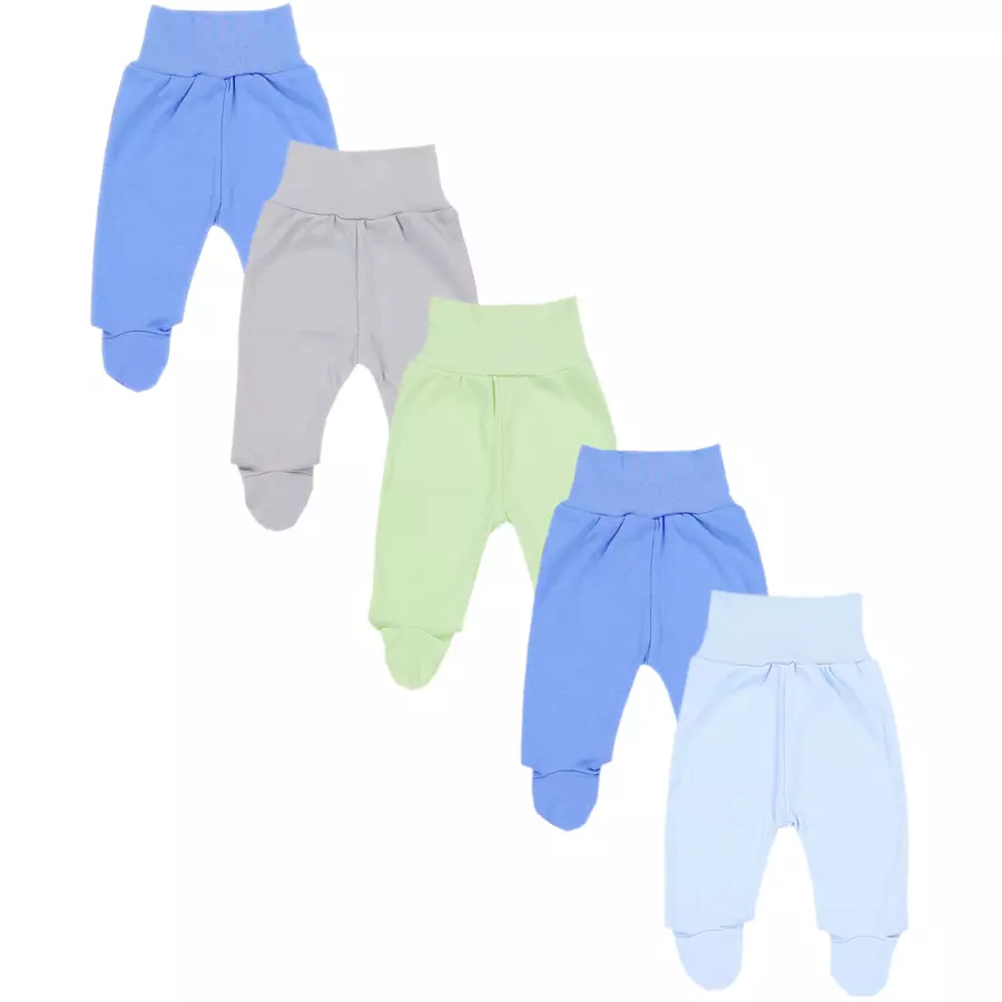 TupTam Baby Strampelhose mit Fuß 5er Pack blaugrün