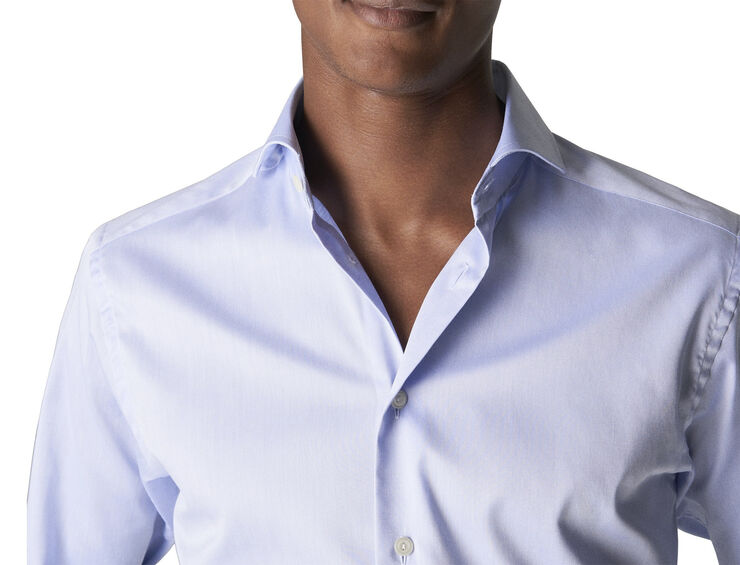 ETON Super Slim Fit Light Blue Signature Twill Shirt Lyseblå