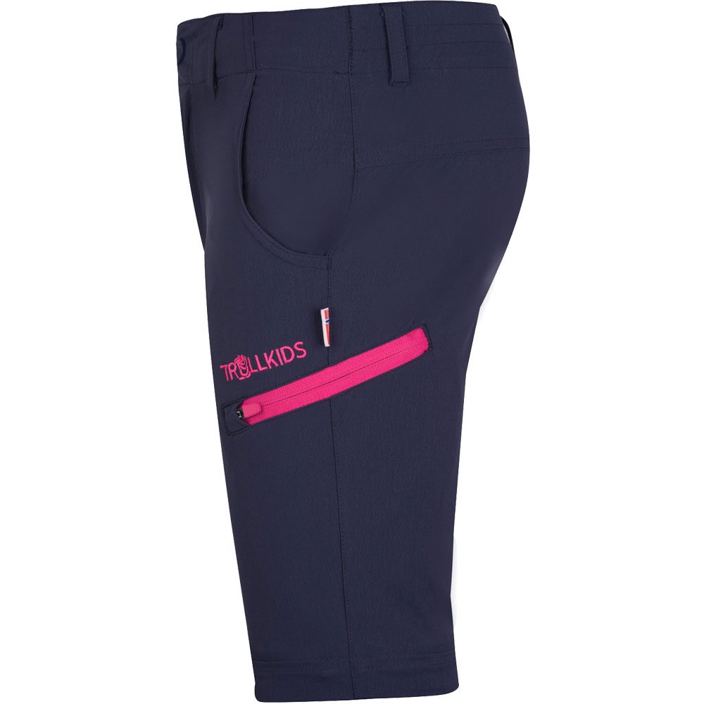 Trollkids Kjerag Zip Off-Trekkinghose Kinder navy magenta