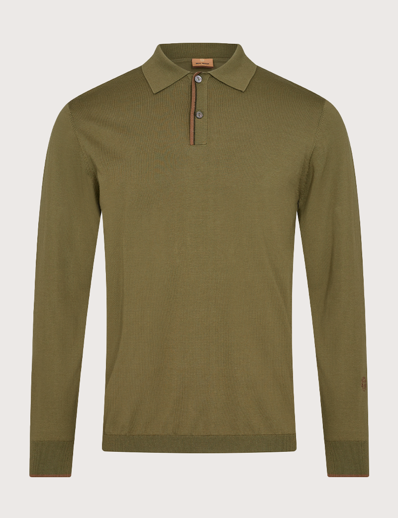 MOS MOSH POLO HOMME MANCHES LONGUES JOSH KAKI