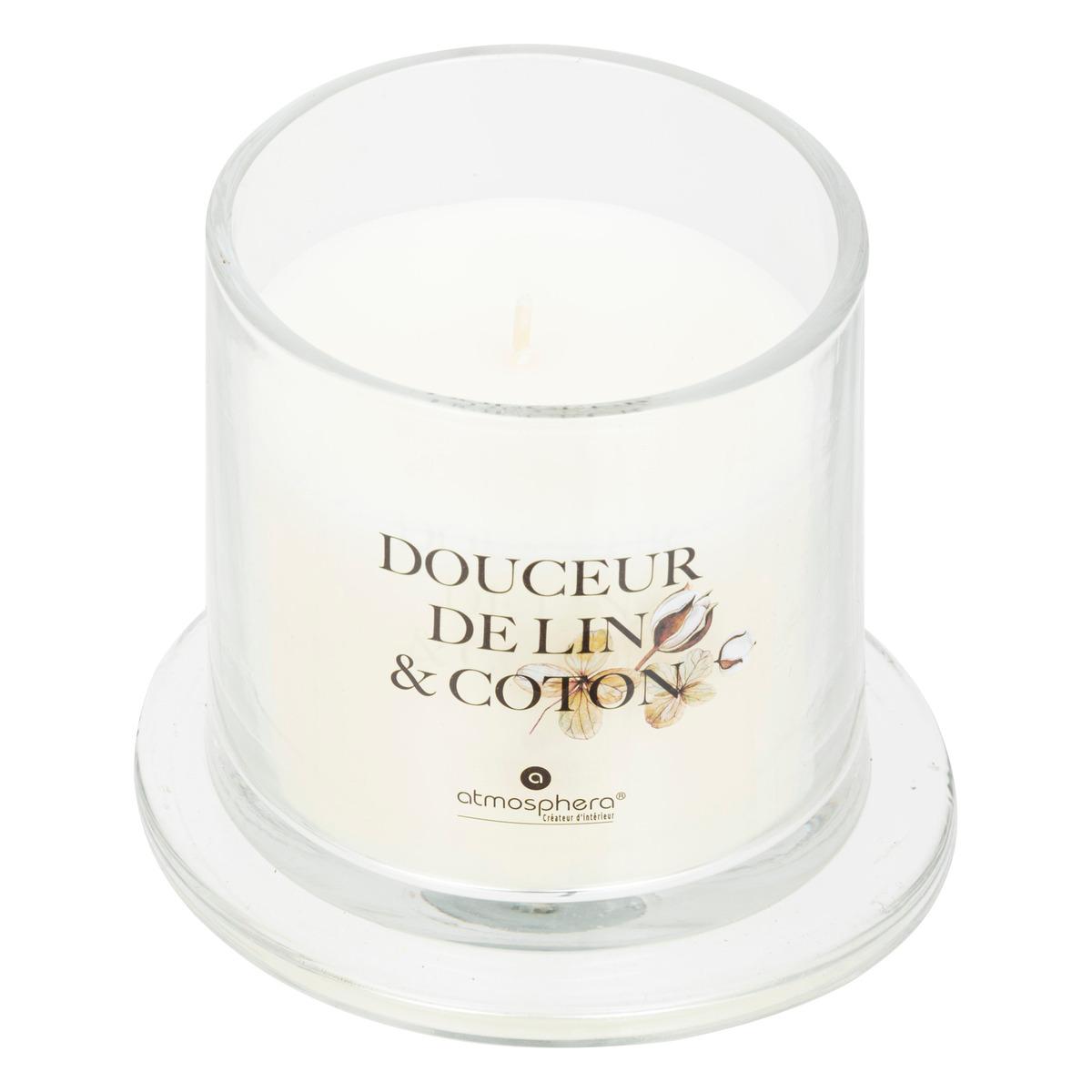BOUGIE PARFUMEE OUDY 240G CLOCHE VERRE DOUCEUR DE LIN
