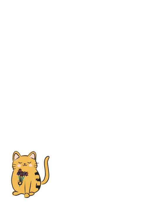 Greetz | Sorry kaart | kat | bloemen