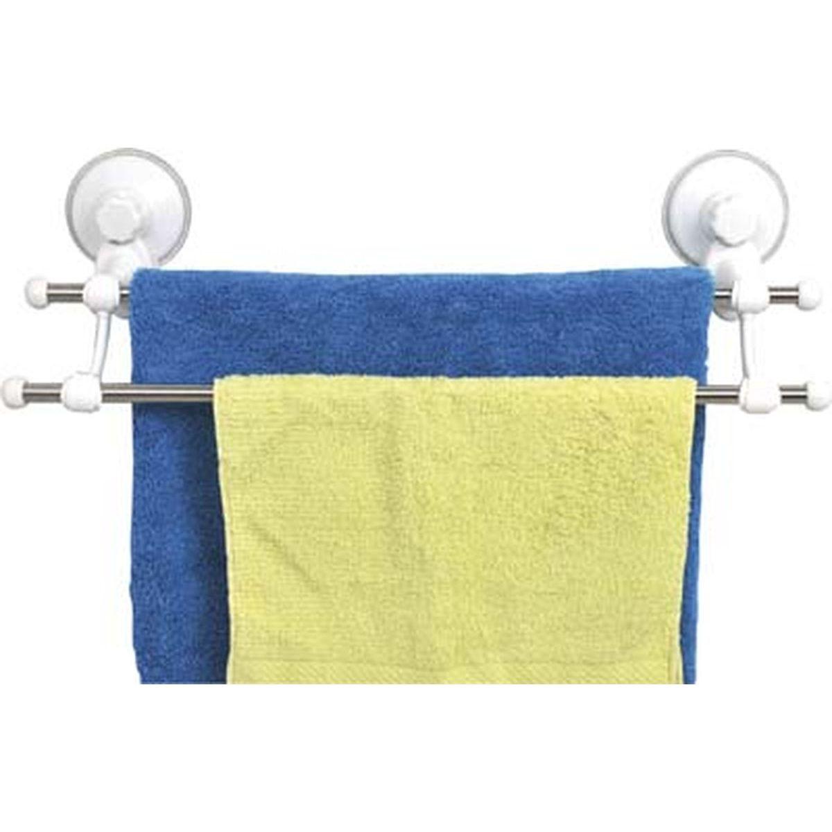 PORTE SERVIETTE ABS  PVC 2 BARRES ACIER INOXYDABLE SUR VEN