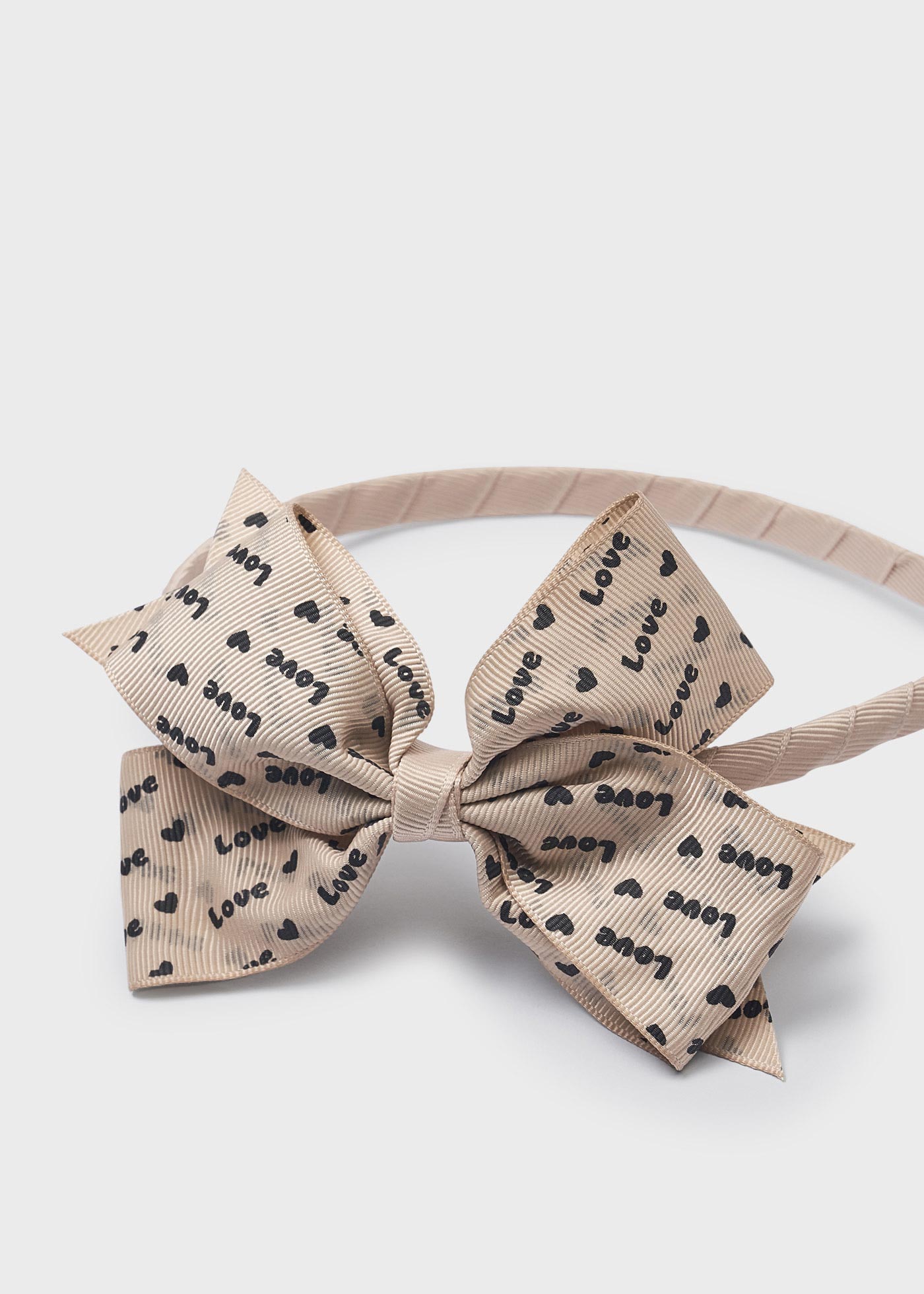 Tiara com laço estampado para meninas