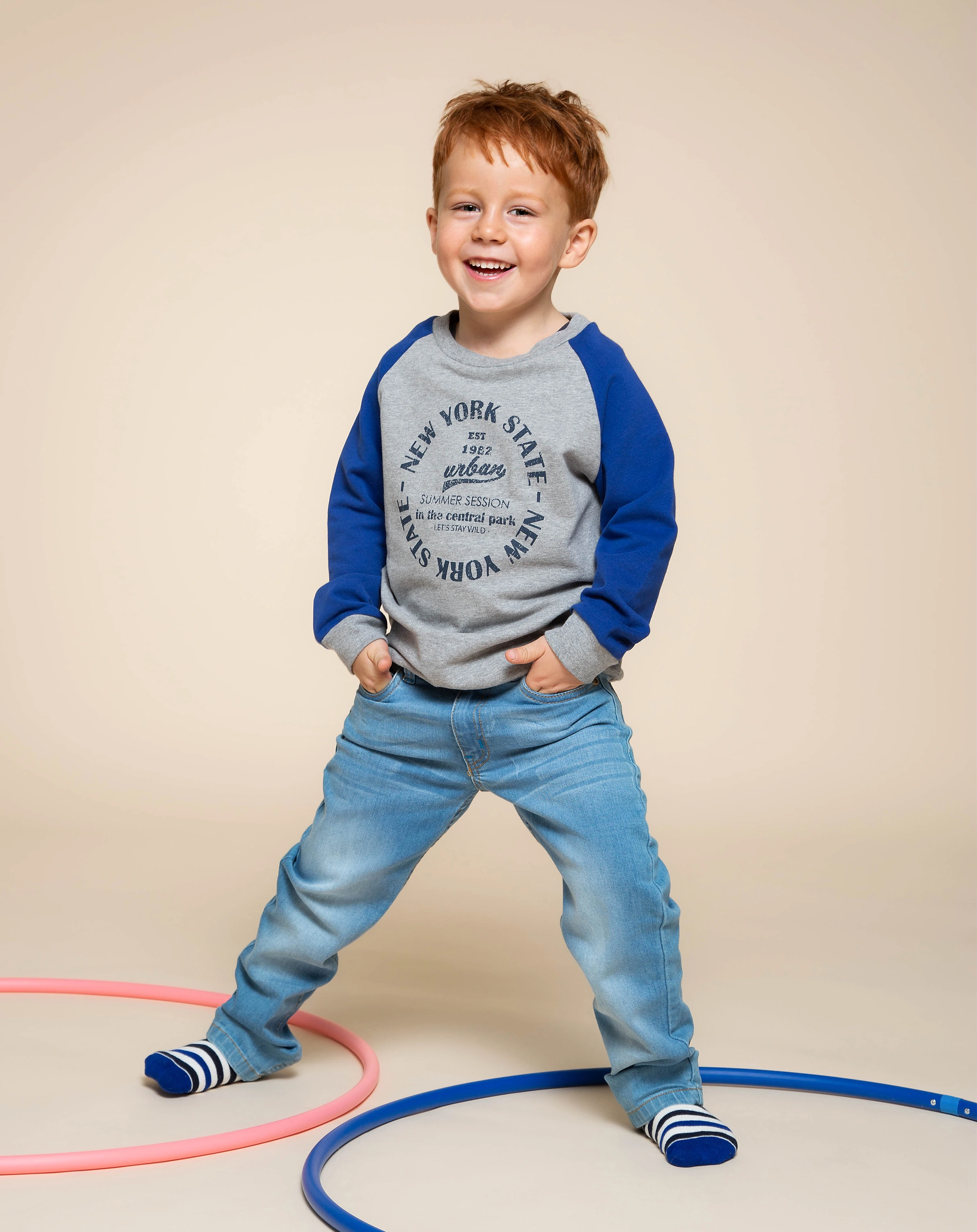 Sweatshirt NEW YORK STATE in royal blau