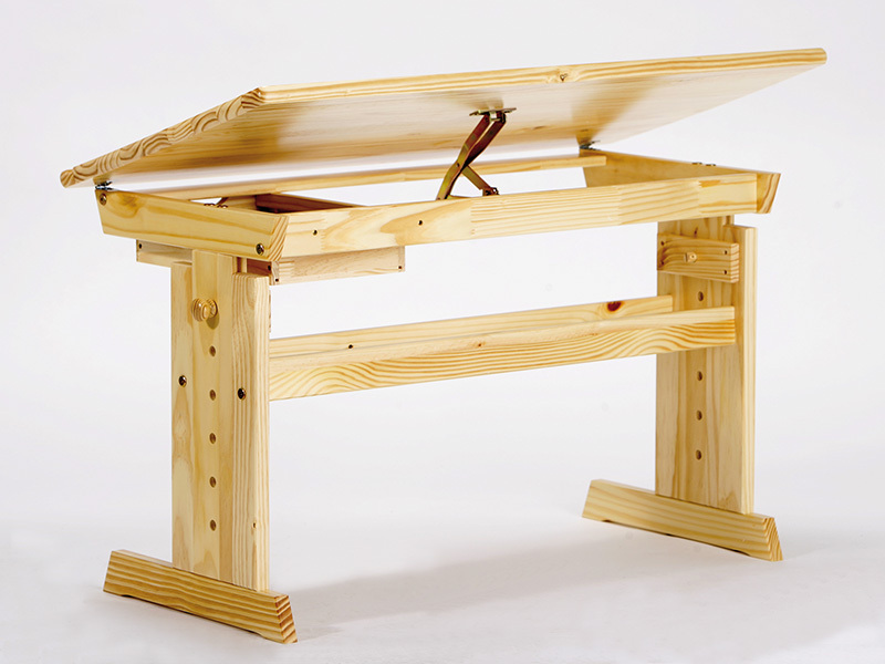 Kinderschreibtisch JULIA - Kiefer massiv - höhenverstellbar - 109x55 cm