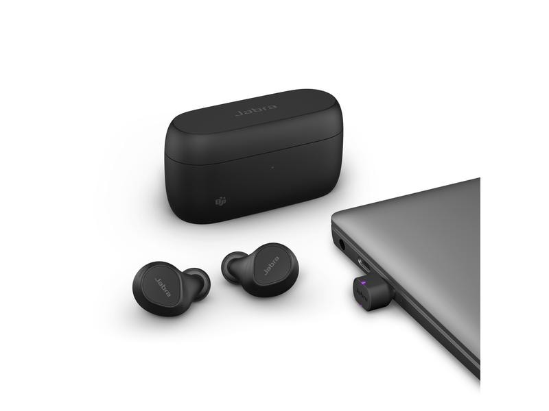 Jabra Headset Evolve2 Buds MS USB-C Professionelle Anrufe unterwegs: Kompakte In-Ear-Bluetooth-Kopfhörer entwickelt für hybrides Arbeiten