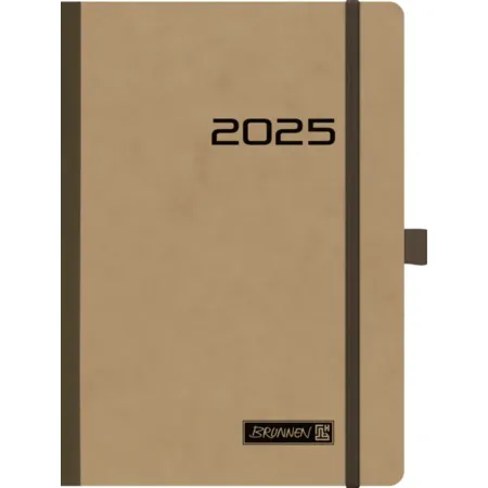 BRUNNEN Buchkalender Mod. 796 '25 | A5, Karton, braun