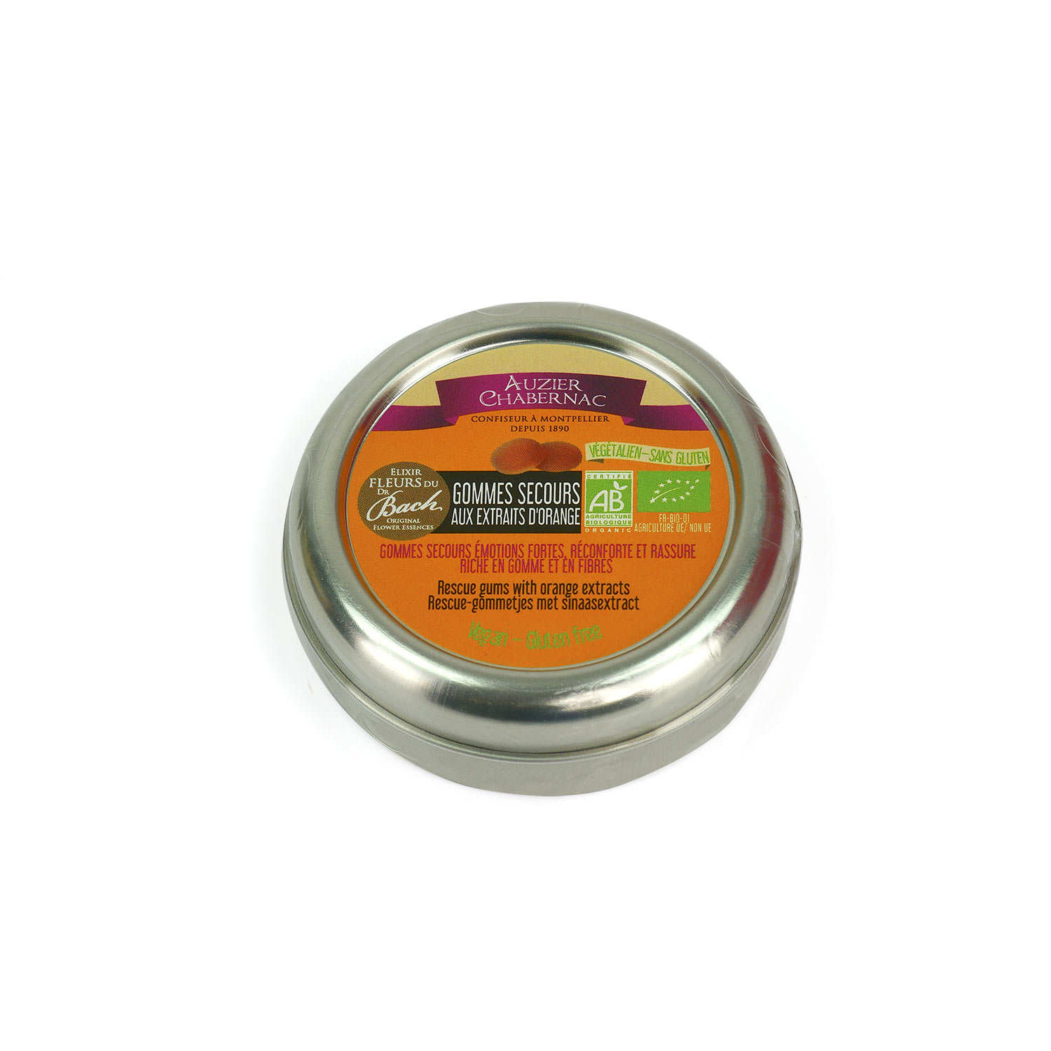 Gommes Rescue bio à l'orange et à l'élixir de fleurs du Dr Bach