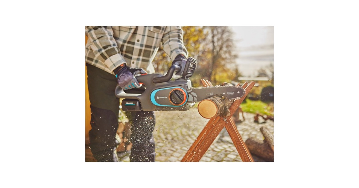 GARDENAAccukettingzaag PowerSaw 250/18V  (Grijs/turquoise, Accu en oplader inbegrepen, POWER FOR ALL ALLIANCE)