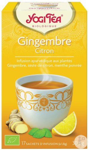 Yogi Tea Gingembre Citron 17 Sachets Infusion