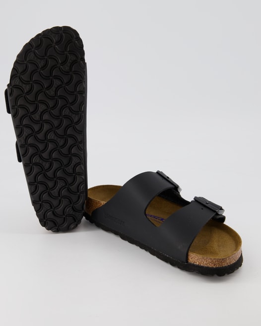 Birkenstock Arizona Weichbettung Pantoletten in Schwarz