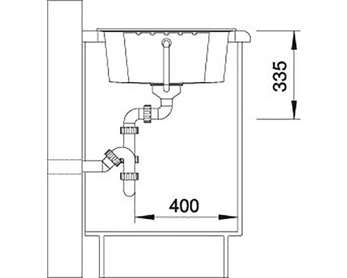 Blanco ZIA 40 S spoelbak, 615 x 500 mm, wit, 516922