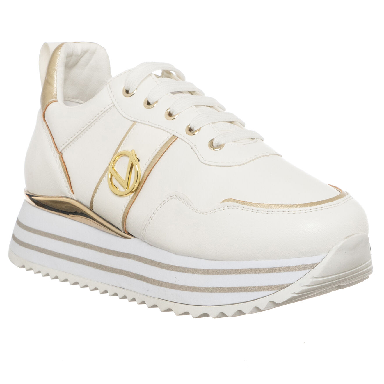 Loretta by Loretta Sneakers Elio blanc/doré