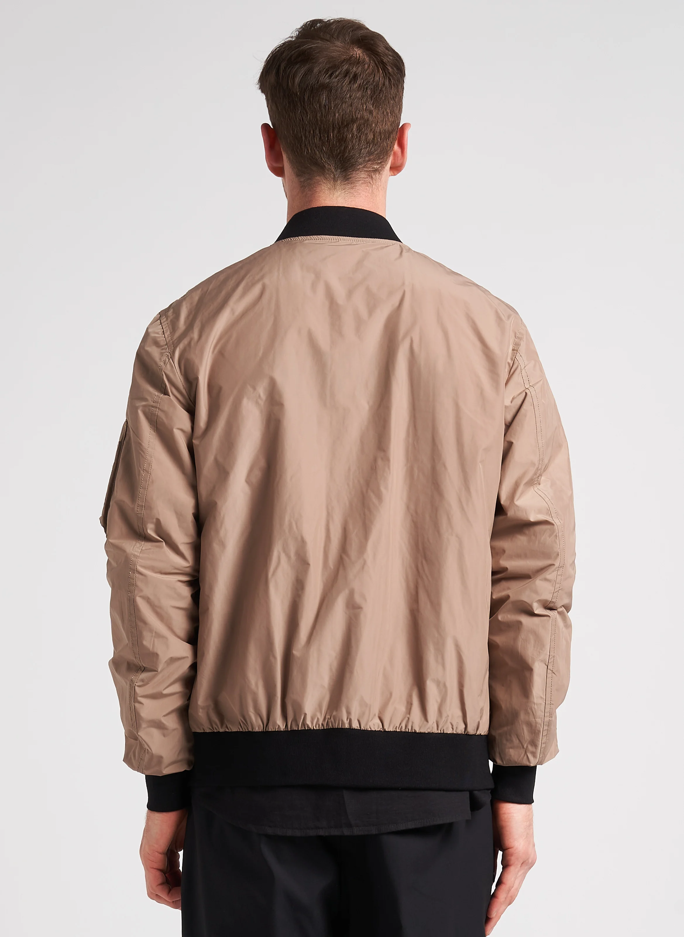 MA1 - Bomber col teddy regular-fit zippé | Beige