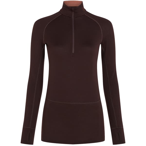 T-shirt thermique ICEBREAKER W ZONEKNIT 260 LS HALF ZIP BITT/CEDAWOD/CB