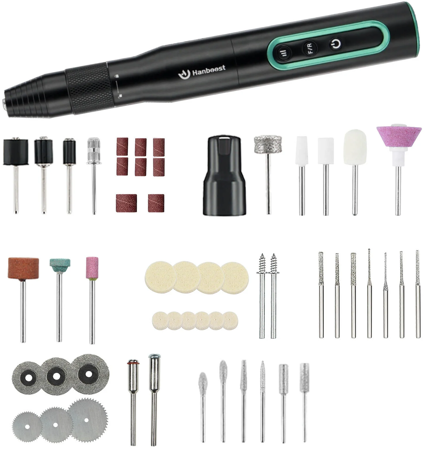 Hanboost  S2 Electric Cordless Rotary Tool Kit    Kabelloses, multifunktionales Werkzeug für das Polieren, Schleifen, u.v.m.