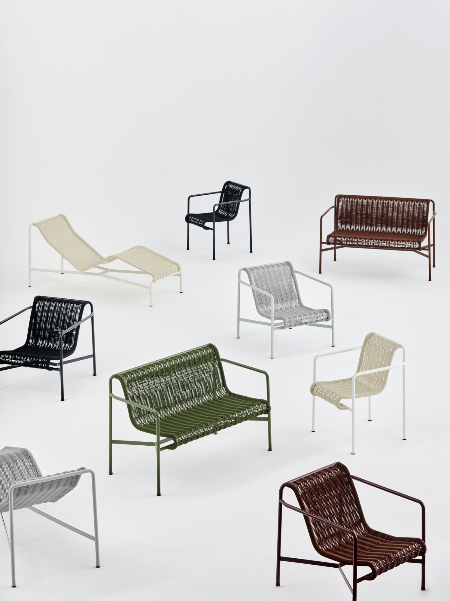 Tuinbank Palissade Cord Lounge grijs