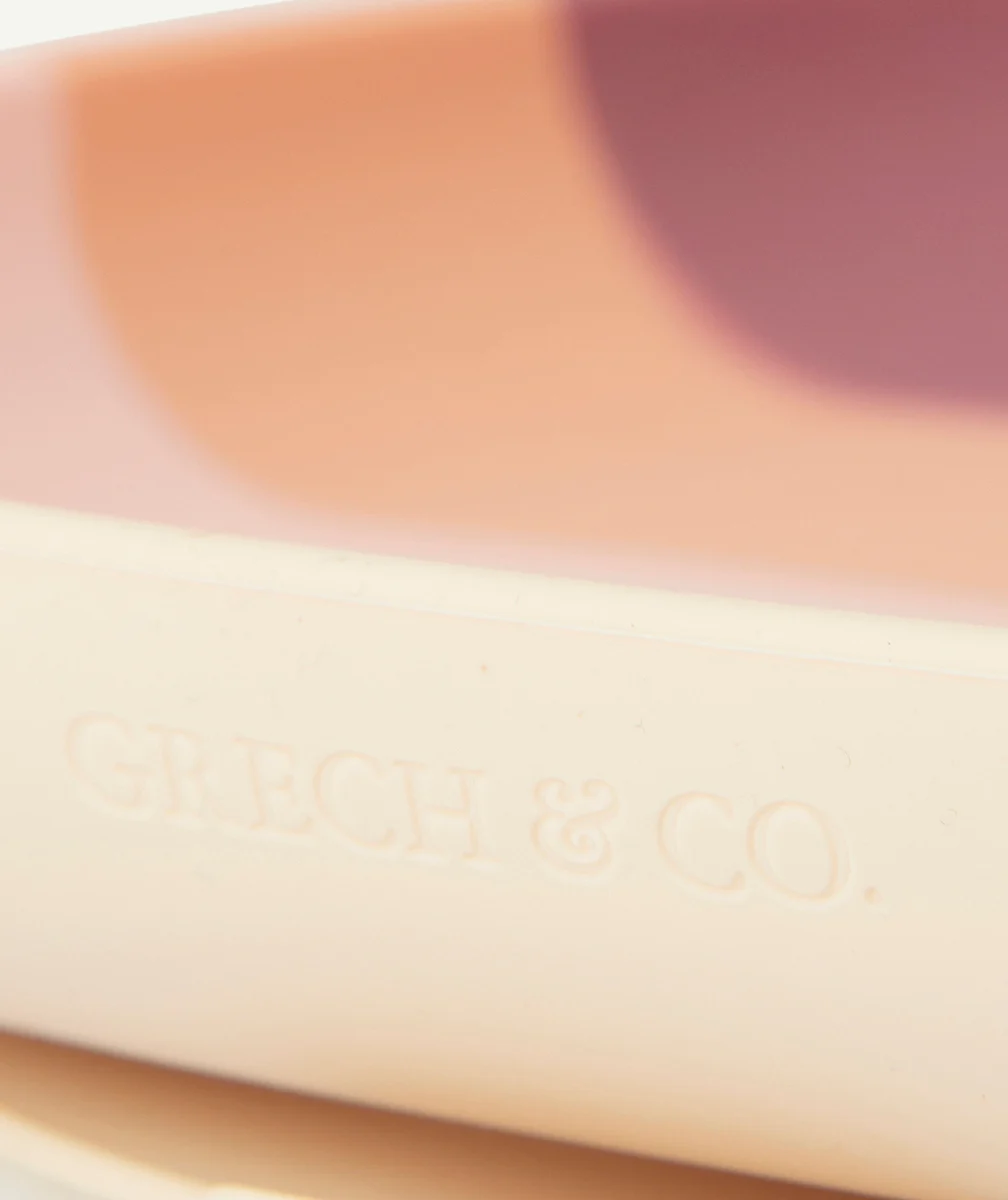 GRECH & CO.ASSIETTE ROSE ENFANT EN SILICONE