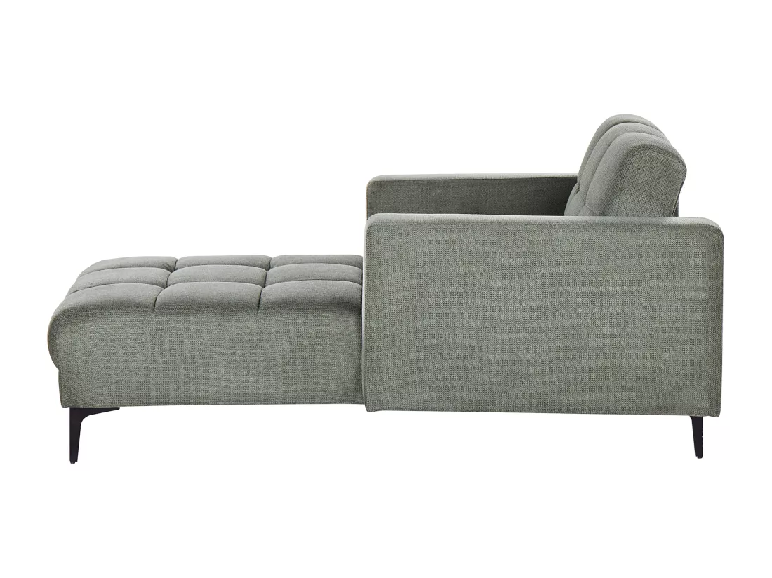Chaise longue en tissu vert ALNES