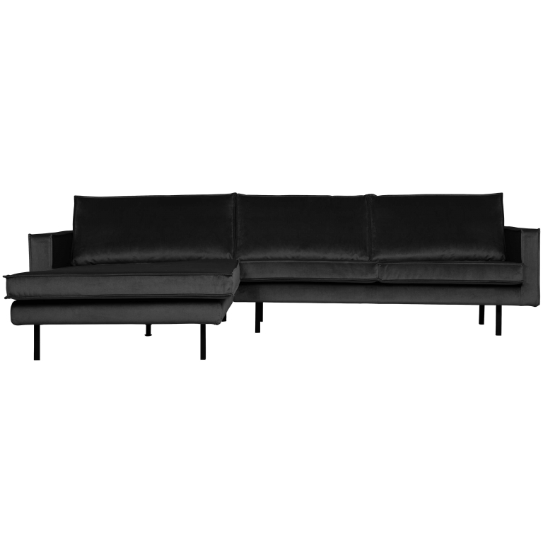 WOOOD Rodeo Velvet met chaise longue links Antraciet