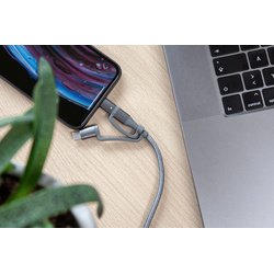 Câble 3en1 de charge & de données, Lightning/USB-C/