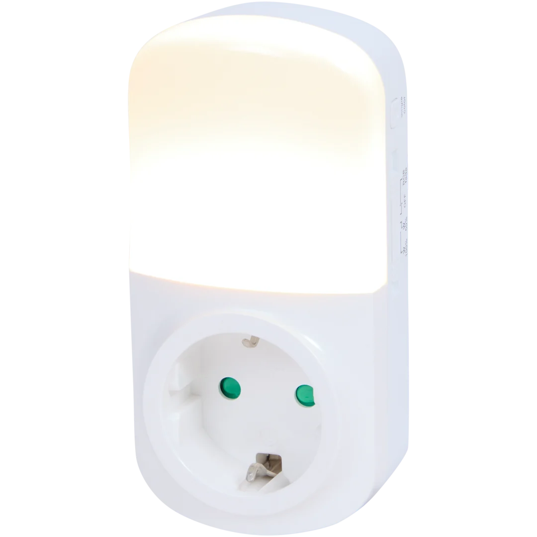 Stekker adapter met nachtlamp 20 lumen
