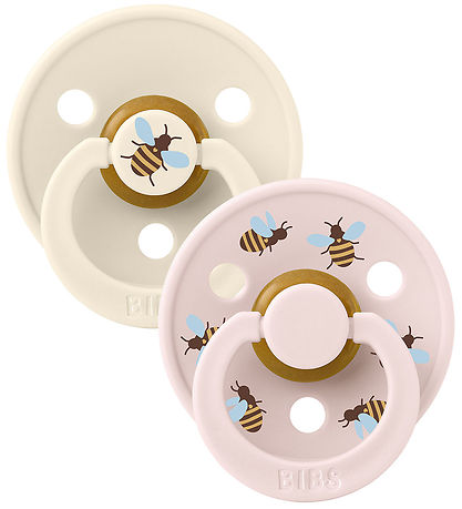BIBS Colour Schnuller - Gr. 1 - 2er-Pack - Rund - Ivory Mix