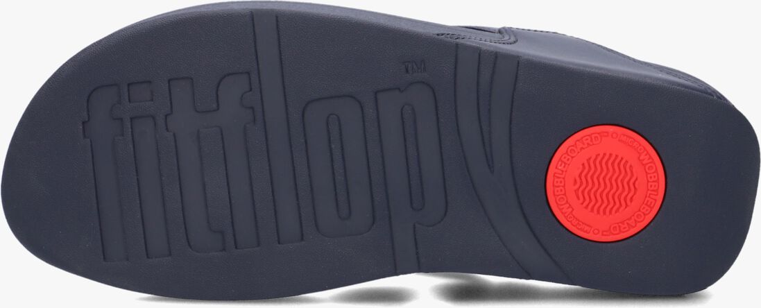 blauwe fitflop slippers lulu leather toe-post